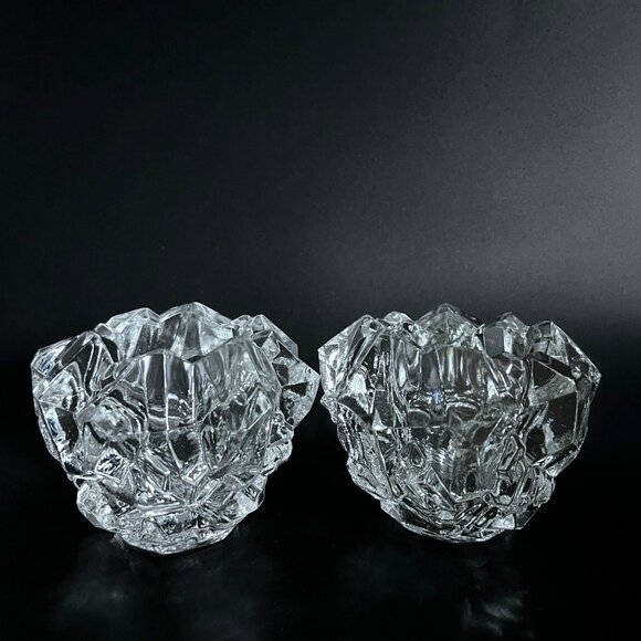 Goebel Bleikristall Ice Lead Crystal Candle Holder 70's Signed - Picture 3 of 9